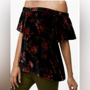 LOFT Off Should Romantic Floral Top Small